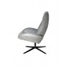 Bordeaux Chair With Footrest In Balder Leather - Side - Bordeaux Chair With Footrest In Balder Leather - Side