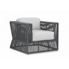 Milano Club Chair With Cushions In Echo Ash - Angled - Milano Club Chair With Cushions In Echo Ash - Angled