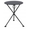 French Café Bistro 3-leg Folding Bistro Table - Black - French Café Bistro 3-leg Folding Bistro Table - Black