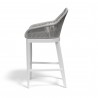 Sunset West Miami Barstool with cushions in Echo Ash - Side Angle - Sunset West Miami Barstool with cushions in Echo Ash - Side Angle