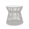 Miami End Table with Honed Carrara Marble Top