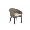 Sunset West Marbella Dining Chair With Cushions In Echo Ash - Angled View No Pillow
