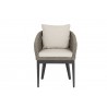 Sunset West Marbella Dining Chair With Cushions In Echo Ash - Front with Pillow