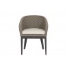 Sunset West Marbella Dining Chair With Cushions In Echo Ash - Front Without Pillow
