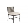 Sunset West Pietra Armless Dining Chair - Angled