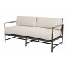 Sunset West Pietra Loveseat with Echo Ash Cushion - Angled