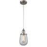 SATIN BRUSHED NICKEL - CRACKLED GLASS
