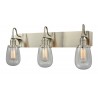 SATIN BRUSHED NICKEL - CLEAR GLASS