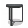 Sunset West Contemporary 18" Round End Table In Graphite Finish With Honed Granite Top