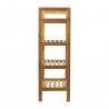 Oceanstar 4-Tier Bamboo Shoe Rack - Natural - Side - Oceanstar 4-Tier Bamboo Shoe Rack - Natural - Side