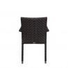 Miami Dining Arm Chair - Espresso Wicker - Back - Miami Dining Arm Chair - Espresso Wicker - Back