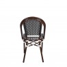Paris Dining Side Chair - Black and White - Back - Paris Dining Side Chair - Black and White - Back