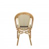 Paris Dining Side Chair - Cream and Chocolate - Back - Paris Dining Side Chair - Cream and Chocolate - Back