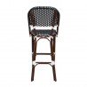Paris Bar Side Chair - Black and White - Back - Paris Bar Side Chair - Black and White - Back