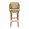 Paris Bar Side Chair - Cream and Chocolate - Back - Paris Bar Side Chair - Cream and Chocolate - Back