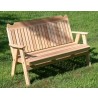 4' Red Cedar Straight Back English Garden Bench - 4' Red Cedar Straight Back English Garden Bench