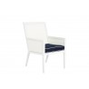 Sunset West Regatta Dining Chair With Cushion In Canvas Navy with Canvas White Welt - With Cushion