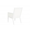 Sunset West Regatta Dining Chair With Cushion In Canvas Navy with Canvas White Welt - With Cushion - Back Angle - No Cushion