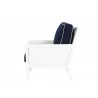 Sunset West Regatta Club Chair With Cushion In Canvas Navy With Canvas White Welt - Side - Sunset West Regatta Club Chair With Cushion In Canvas Navy With Canvas White Welt - Side