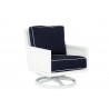 Sunset West Regatta Swivel Rocking Club Chair Canvas Navy With Canvas White Welt -  - Sunset West Regatta Swivel Rocking Club Chair Canvas Navy With Canvas White Welt - 