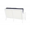 Sunset West Regatta Loveseat With Cushions In Canvas Navy With Canvas White Welt - Back Anbgle
