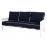 Regatta Sofa With Cushions In Canvas Navy With Canvas White Welt - Angled - Regatta Sofa With Cushions In Canvas Navy With Canvas White Welt - Angled