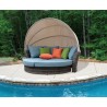 Taupe Eclipse Outdoor Expandable Oval Daybed With Canopy - Lifestyle - Mainsail Blue - Taupe Eclipse Outdoor Expandable Oval Daybed With Canopy - Lifestyle - Mainsail Blue