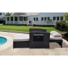 Miranda Outdoor Loveseat to Daybed Combo with Cushions - Lifestyle - Side - Miranda Outdoor Loveseat to Daybed Combo with Cushions - Lifestyle - Side