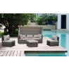Courtyard Casual Taupe Aurora Outdoor Sectional to Daybed Combo with Canopy  - Courtyard Casual Taupe Aurora Outdoor Sectional to Daybed Combo with Canopy 
