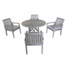 Driftwood Gray Teak Round Surf Side Outdoor Dining Table
