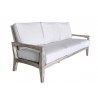 Driftwood Gray Teak Surf Side Outdoor Three Seater Sofa with Cushions - Angled - Driftwood Gray Teak Surf Side Outdoor Three Seater Sofa with Cushions - Angled