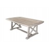 Driftwood Gray Teak Surf Side Outdoor Coffee Table - White BG