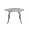 Driftwood Gray Teak Round La Jolla Outdoor Dining Table