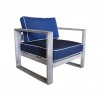 Driftwood Gray Teak Modern North Shore Outdoor Club Chair - Driftwood Gray Teak Modern North Shore Outdoor Club Chair