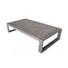 Driftwood Gray Teak Modern North Shore Outdoor Coffee Table