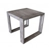 Driftwood Gray Teak Modern North Shore Outdoor Side Table