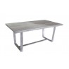 Driftwood Gray Teak Contemporary Bay Side Outdoor Rectangle Dining Table