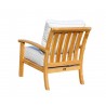 Natural Teak Heritage Outdoor Teak Lounge Chair - Back Angle - Natural Teak Heritage Outdoor Teak Lounge Chair - Back Angle