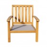 Natural Teak Heritage Outdoor Teak Lounge Chair - Front - Natural Teak Heritage Outdoor Teak Lounge Chair - Front
