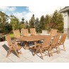 Natural Finish Teak Heritage Outdoor Chair - Lifestyle