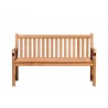 Natural Finish Teak Heritage Outdoor Two Seater Bench - White BG