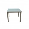 Skyline Grey Aluminum Outdoor Square Dining Table - Front