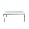 Skyline White Aluminum Outdoor Rectangle Dining Table