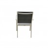 Skyline Silver Aluminum Outdoor Padded Dining Chairs - Back