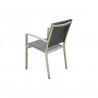 Skyline Silver Aluminum Outdoor Padded Dining Chairs - Back Angle