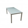 Skyline Silver Aluminum Outdoor Rectangle Dining Table - Angled View