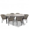 Osborne Black Aluminum Outdoor Dining Table - Lifestyle