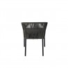 Osborne Black Aluminum Outdoor Dining Chairs - Back