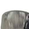 Osborne Black Aluminum Outdoor Dining Chairs - Seat Rest Detail