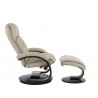 Narvick Recliner and Ottoman in Beige - Side View - Narvick Recliner and Ottoman in Beige - Side View